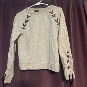 Gray Women's Top with Black Accents
